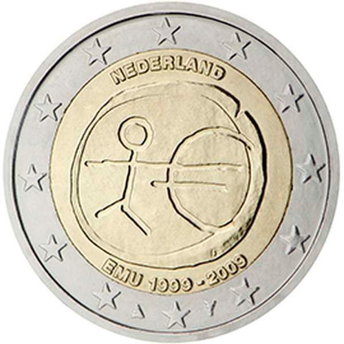 Ολλανδία 2 Ευρώ 2009 UNC αναμνηστικό 10ης επετείου ΟΝΕ