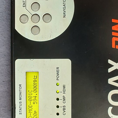 VeCOAX DIN HD digital video modulator used, made in USA