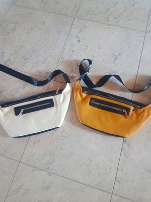Women's crossbody bag new, white and orange
