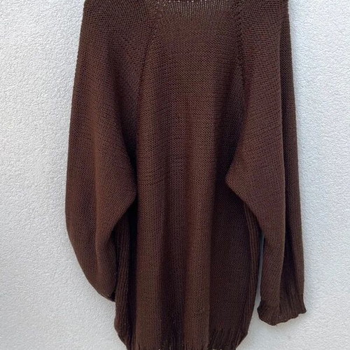 Loose knitted top, brown, size M-L