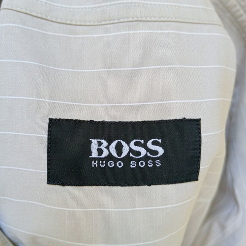 Hugo Boss short-sleeve striped shirt XXL like new, white beige