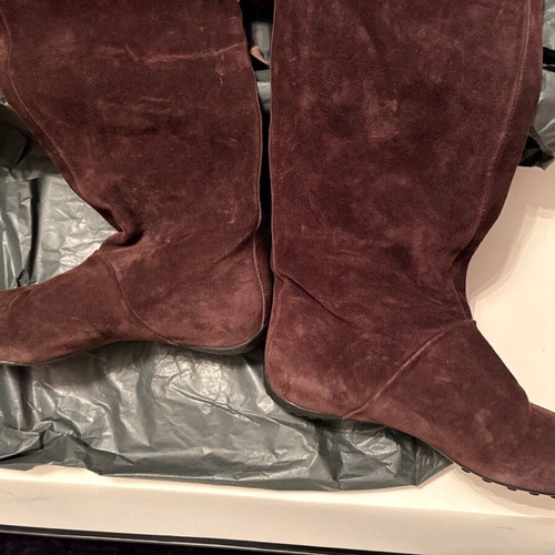 Feng Shoe brown suede boots like new, size 36