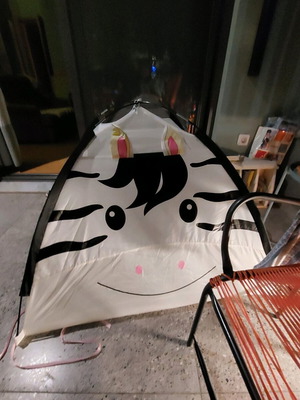 Children's tent white Cow used for indoor play or beach 120x120 cm