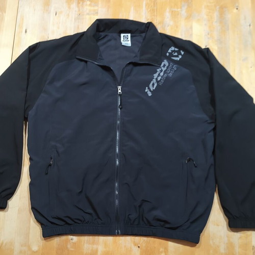 Lotto windbreaker jacket XL, black and grey, Italian sport design