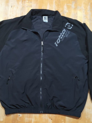 Lotto windbreaker jacket XL, black and grey, Italian sport design