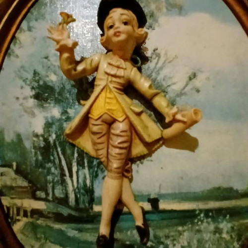 Old framed art print
