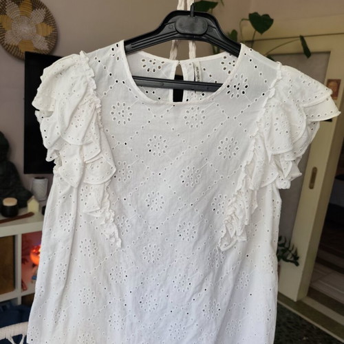 Stradivarius blouse white medium used