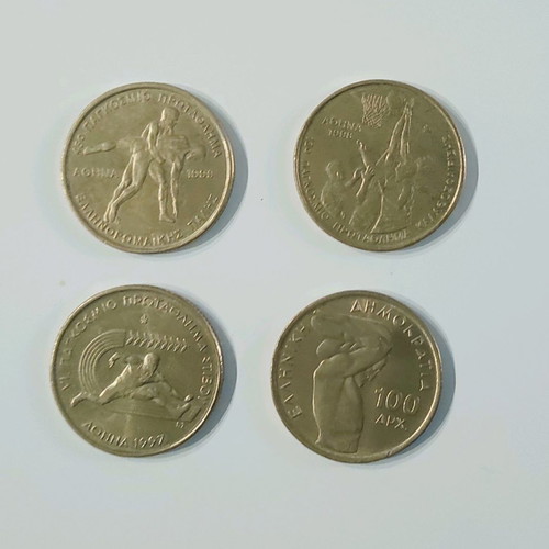 Olympic 100drachma coins pack of 4