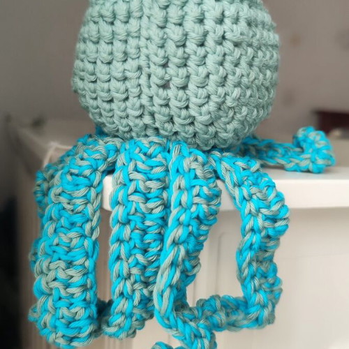 Handmade knitted octopus toy new