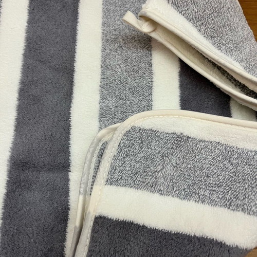 Striped bath towel set new, 2 pieces 35×75 cm