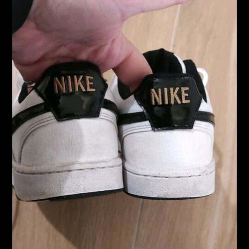 Nike Air Force athletic shoes used, size 43, black and white