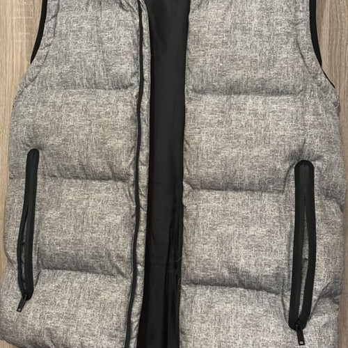 Men's puffer sleeveless jacket Primark used, grey melange
