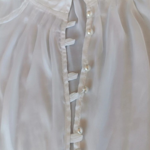 Raxevsky white crop top blouse size M like new