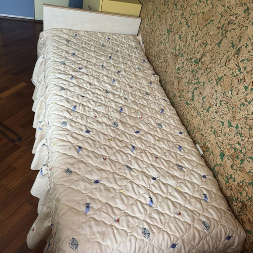 Children's bedroom furniture set with bed, mattress, desk, and wardrobe like new
