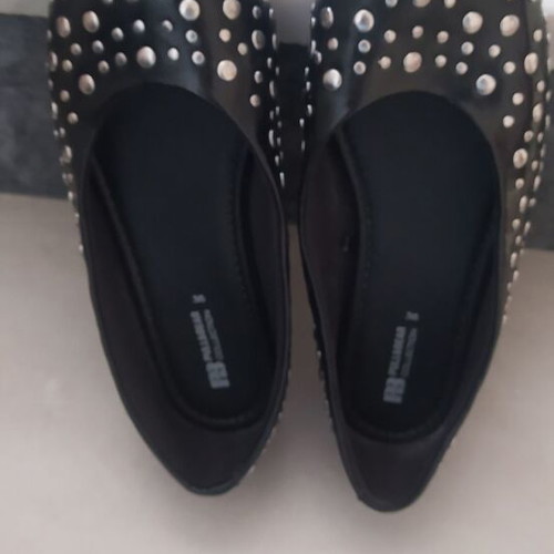 Pull&Bear ballerinas like new, black with studs, size 36