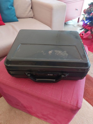 Plastic briefcase used for various purposes black