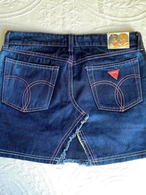 Fiorucci denim mini skirt used, size S