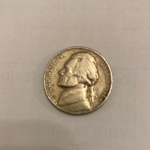 American coin Five Cents Liberty 1964 used in excellent condition