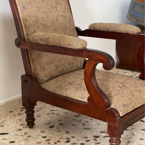 Handmade solid wood antique armchair, very comfortable