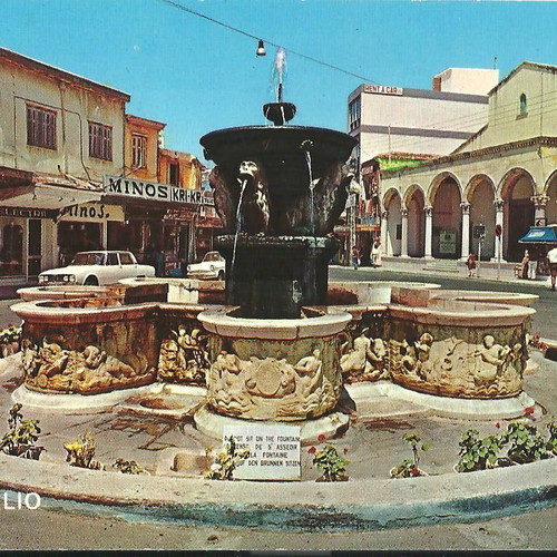 Collectible postcards used, pack of 8, Crete 1970-80
