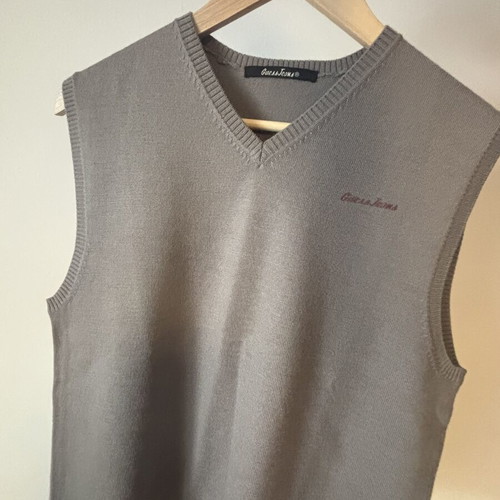 Guess sleeveless knitted sweater, grey, size L
