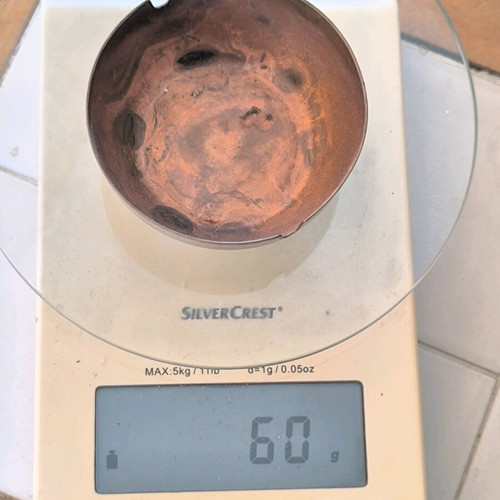 Vintage copper ashtray used handmade from Kriti