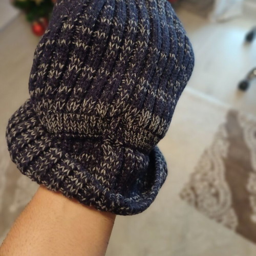 Knit cap new one size dark blue color