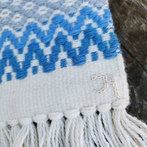 Wool woven wall decoration like new, designer Scandinavian style