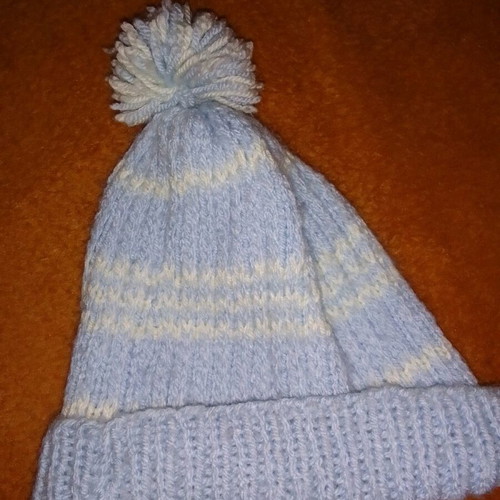 Woolen children's hat turquoise like new, one size