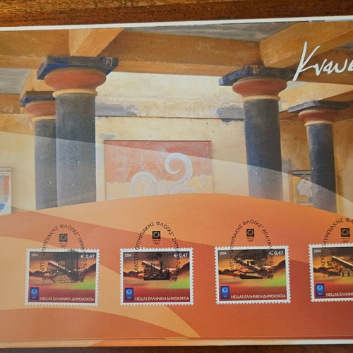 Official ELTA Stamp Album Olympic Torch 2004 new