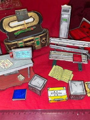 Borderlands figure accessories handmade from paper and plastic NECA