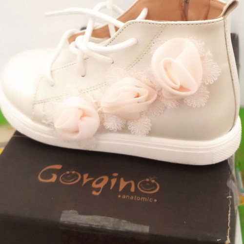Gorgino anatomic boots new, beige pink, size 24, baptism suitable