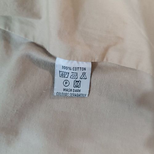 Marlboro Classics men's cotton jacket XL beige with leather collar, like new