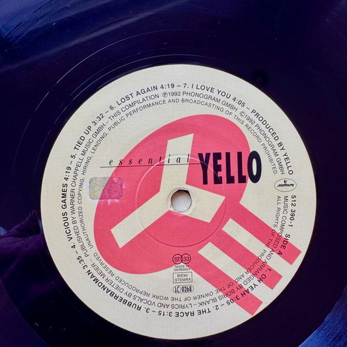 Yello Essential LP μεταχειρισμένο, ηλεκτρονικό είδος, ευρωπαϊκή έκδοση 1992