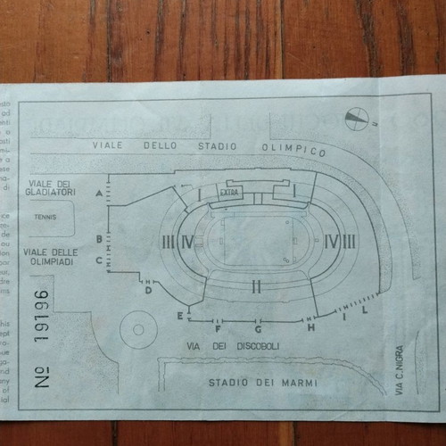 Rome 1960 Olympic Games tickets used, set of 2