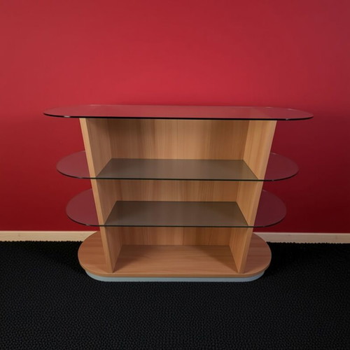 Modern Display Cabinet with Glass Shelves used