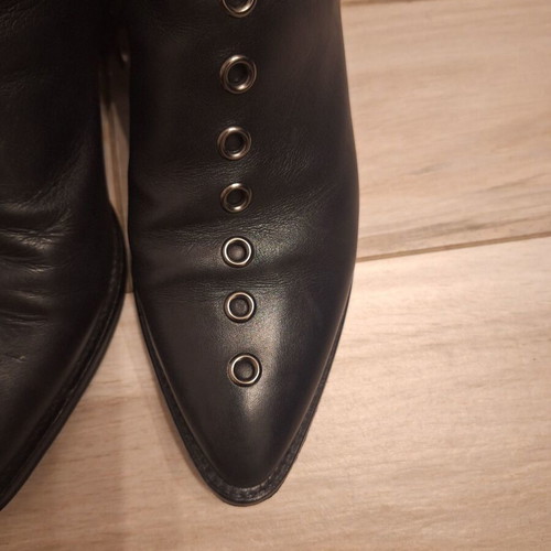 ALE leather ankle boots used, black size 40 with studs