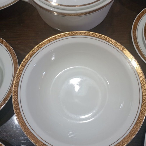 Complete 46-Piece Bulgarian Porcelain Dinner and Coffee Serving Set like new