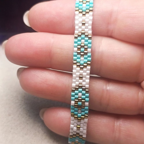 Miyuki bracelet new handmade with beads and steel clasp