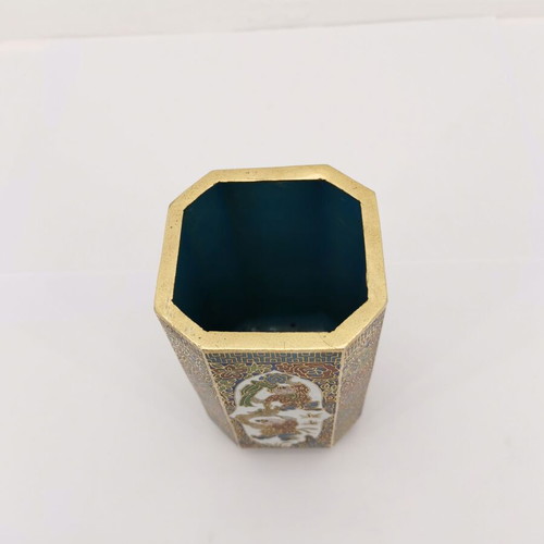 Cloisonné container used, 1960s vintage