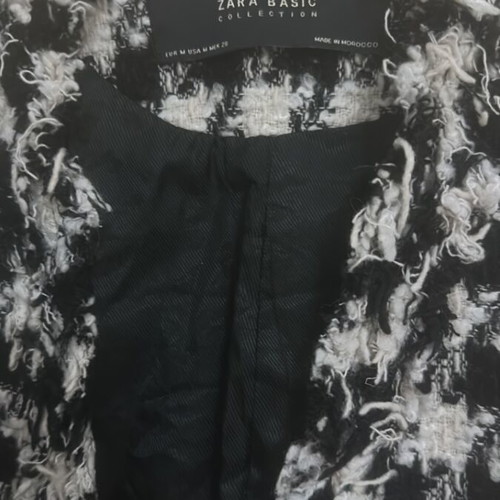 Zara blazer size M used, black and white