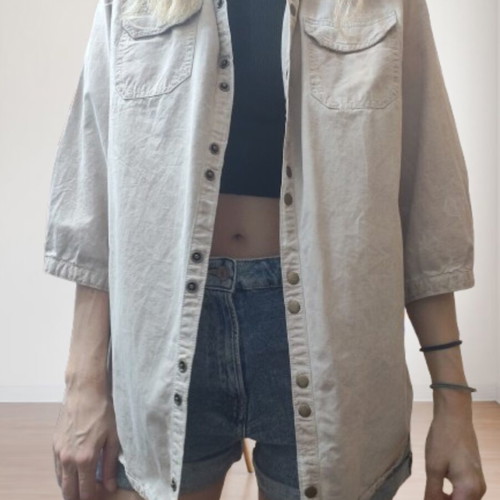 Oversized women's shirt Zara beige medium like new