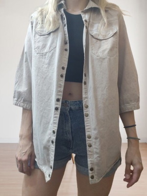 Oversized women's shirt Zara beige medium like new