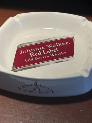 Johnnie Walker Red Label ashtray used