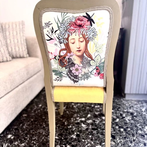 Chair refurbished with chalk paint