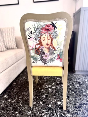 Chair refurbished with chalk paint