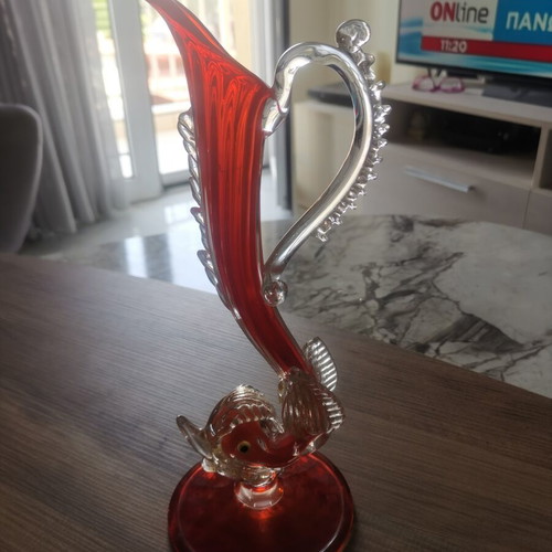 Murano glass female figure, handmade Italian vintage