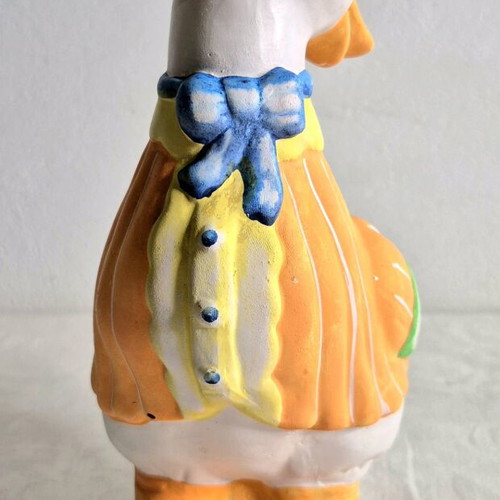 Decorative duck figurine used, ceramic, hand-painted