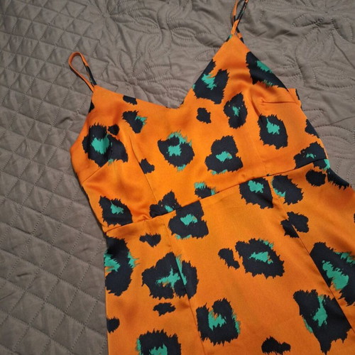 Maxi satin dress with slits Glamorous like new, size S