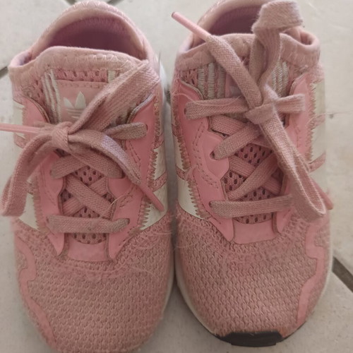 Adidas pink athletic shoes size 23 used for girls